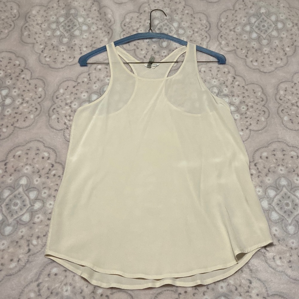 CLUB MONACO SILK RACERBACK TANK